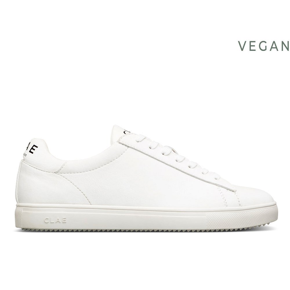 CLAE BRADLEY VEGAN Shoes Mens USA790-K83 In Triple White Vegan